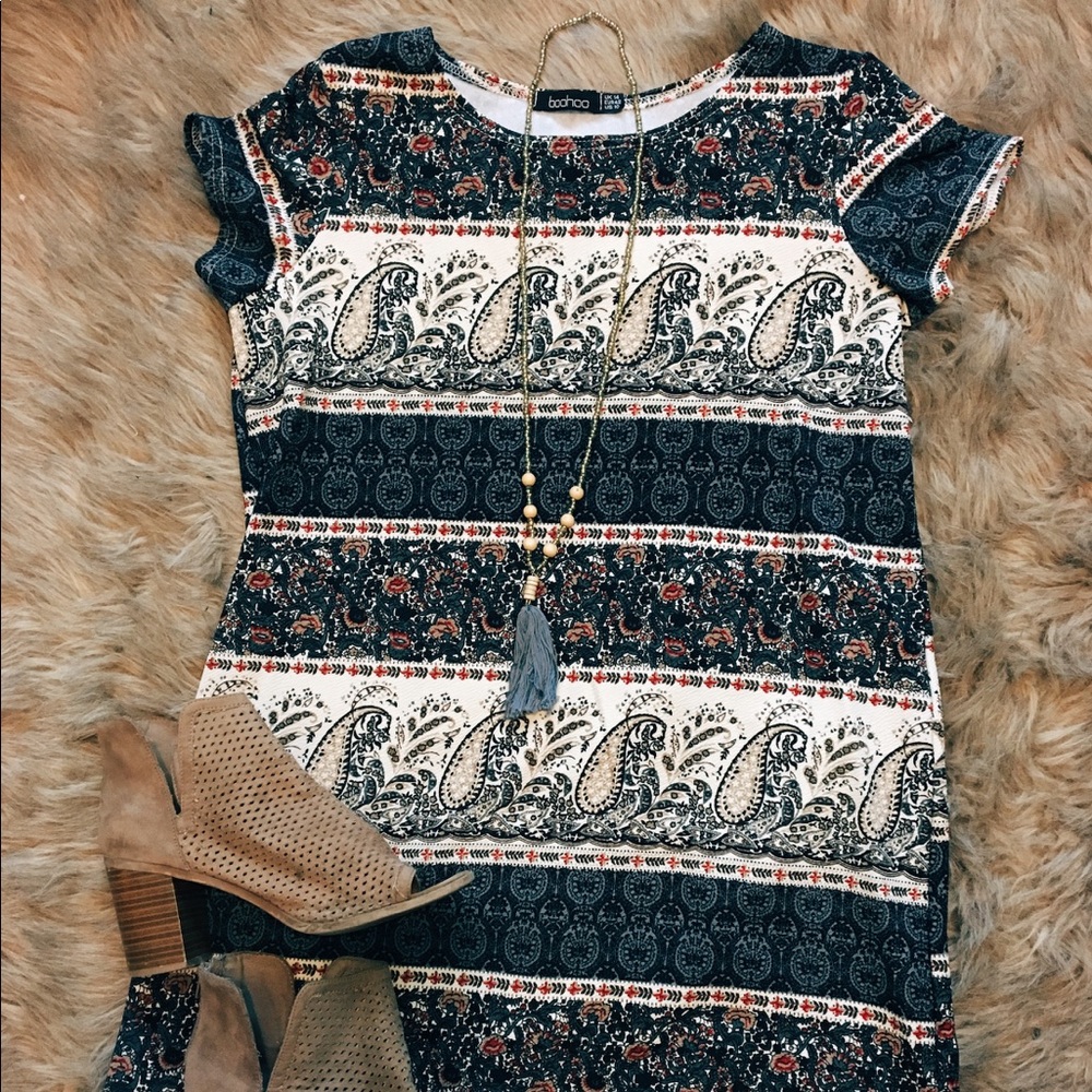 Mini Paisley Print Dress